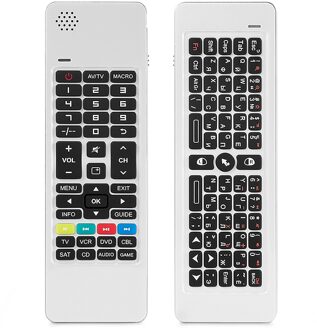 Limited Edition Rii I13 2.4G Russische Wit Fly Air Muis Combo Mircophone Speaker Ir Afstandsbediening Leren Voor Pc Smart tv Box