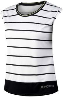 Limited Sports Capsleeve Sports T-shirt Dames-Wit,Blauw - XS,S