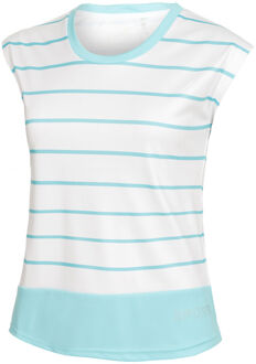 Limited Sports T-shirt Dames-Wit,Turkoois - XL
