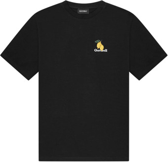 Limone T-Shirt Heren Zwart/Wit Quotrell , Black , Heren - M,S,Xs