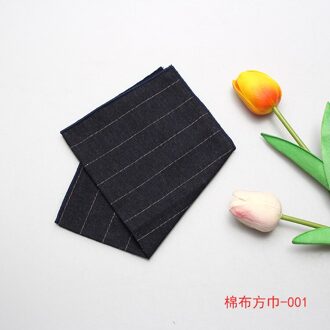 Linbaiway Casual Katoen Zakdoeken Voor Mannen Gestreepte Plaid Pocket Vierkante Mannelijke Bruiloft Zakdoek Pocket Handdoeken Hanky 001
