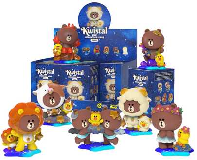 Line Friends Kwistal Blind Box Horoscope Series 1 Display (6)