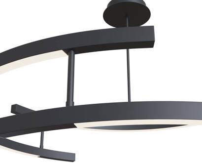 Line LED hanglamp, rond, 4.000 K zwart, wit