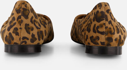 Linea zeta Leopard Ballerina's bruin Leer - 36,37,38,39,40,41