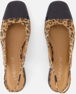 Linea zeta Leopard Slingbacks zwart Leer - 36,37,38,39,40,41,42