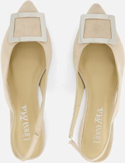 Linea zeta Slingback Ballerina's beige Suede - 36