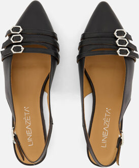 Linea zeta Slingback Instappers zwart Leer - 36,37,38,39,40,41