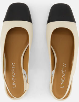 Linea zeta Slingbacks beige Leer Zwart - 37,38,39,40,41