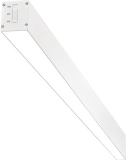 Lineaire LED Hanglamp - Lijnverlichting - Kozolux Tino - 40W 4200lm - Helder/Koud Wit 6500K - 120cm - Wit