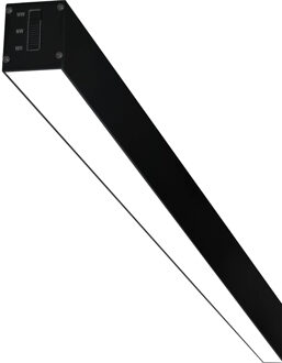 Lineaire LED Hanglamp - Lijnverlichting - Kozolux Tino - 40W 4200lm - Helder/Koud Wit 6500K - 120cm - Zwart