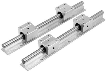 Lineaire Rails En Lagers, 2 Stuks Lineaire Geleiderail 300Mm + 4 Stuks Linear Bearing 12Mm Dia Blokken SBR12UU
