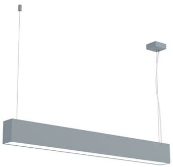 Linear Hanglamp, Strip Led, 14.4w, 4000k, Metaal, Grijs, L60cm