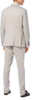Linen Blazer Ls Grijs