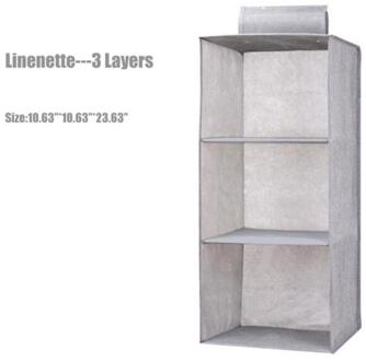 Linenette 3/4/5 Lagen Kasten Opknoping Tas Draagbare Multi-layer Thuis Grote Capaciteit Huishoudelijke Levert Kleding 3 laag