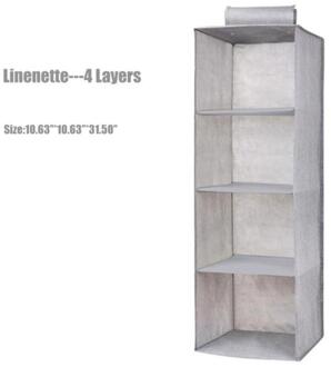 Linenette 3/4/5 Lagen Kasten Opknoping Tas Draagbare Multi-layer Thuis Grote Capaciteit Huishoudelijke Levert Kleding 4 laag