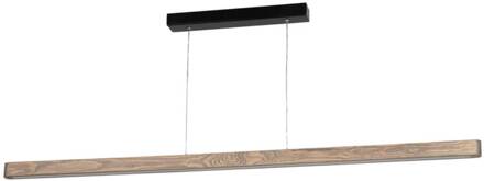 Lineo LED hanglamp grenen grijs 135cm houtgrijs, zwart