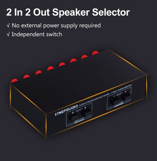 Linepaudio 2 In 2 Out Speaker Keuzeschakelaar Audio Signaal Switcher Eindversterker Audio Ontvanger Splitter Doos