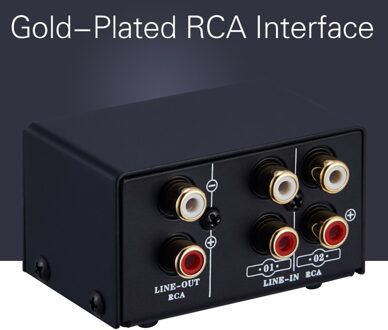 Linepaudio Audio Switcher 3.5Mm 2 In 1 Out / 1 In 2 Out A/B Schakelaar Stereo Audio splitter Box Met Geen Vervorming 3.5Mm Jack RCA jack