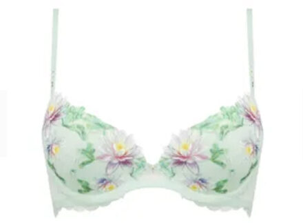 Lingerie Amour Nymphia Push up BH jade-groen ACH8559 rode - 75C