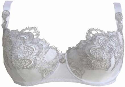 Lingerie BH's Grand Arche Balconette BH wit 0322 Wit/Grijs - 80D