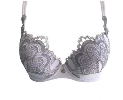 Lingerie BH's Grand Arche Push-up BH Wit 0328 Wit/Grijs - 80D