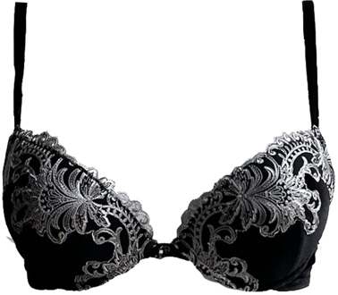 Lingerie BH's Platinum Royale Oil-push BH zwart/zilver 0636 Zwart/grijs - 70C