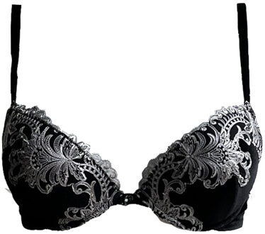 Lingerie BH's Platinum Royale Oil-push BH zwart/zilver 0636 Zwart/grijs - 80C