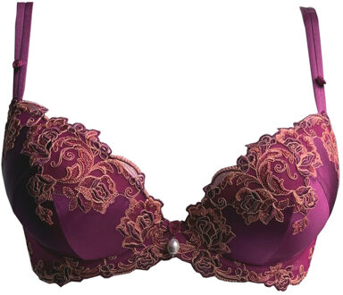 Lingerie BH's Silk Fuchsia Oil push BH rood 0626 - 80C