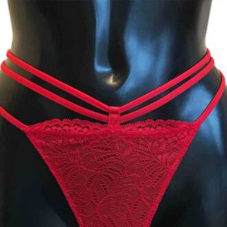 lingerie dames zijden string rood - 40