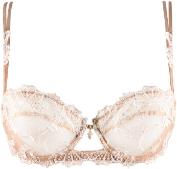 Lingerie Dressing Floral 1/2 cup Balconette BH bruin/ivoor ACC3088 Huid/Ivoor - 75D