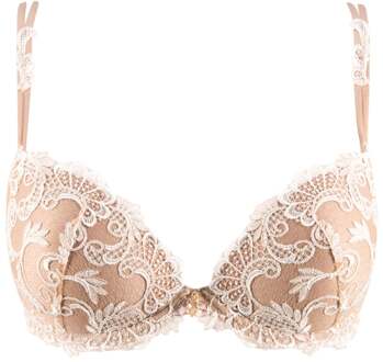 Lingerie Dressing Floral Push-up BH Bruin/Ivoor ACC8588 Huid/Ivoor - 80C