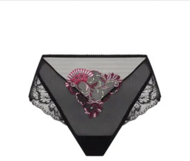 Lingerie Floraison Passion Hoge slip zwart roze ACH1986 rode - 40