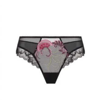 Lingerie Floraison Passion Slip Séduction zwart/roze ACH0786 - 40