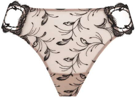 Lingerie Follement string/tanga nude/zwart ACH0045 - 40