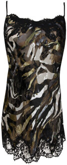 lingerie Glamour Couture Negligee zwart ALH1007 - 38