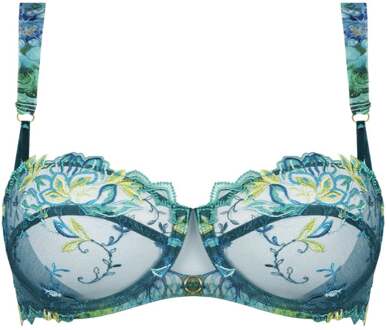 lingerie Grace Aquatique Balconnet BH Floral Aqua ACH3093 blauw - 75C