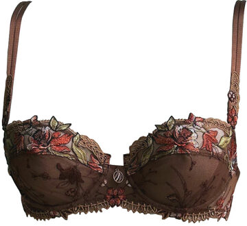 lingerie Marron et Fleur Balconnet BH bruine ACC3097 oranje - 70B