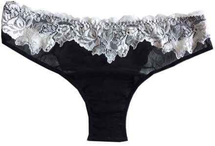 Lingerie slips Douce Dentelle Brasil zwart Zwart/Wit - 40