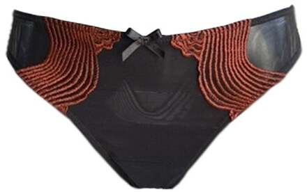 Lingerie slips Dunes string zwart 1470 Zwart/Bruin - 40F:42