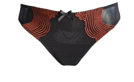 Lingerie slips Dunes string zwart 1470 Zwart/Bruin - 40F:42