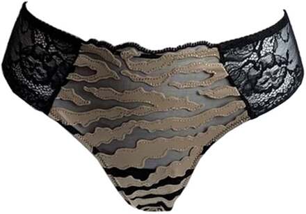 Lingerie slips Sauvage string 1440 Bruin/zwart - 42