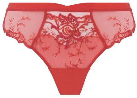 Lingerie Source Beauté String Hibiscus roze/rood ACH0072 - 38