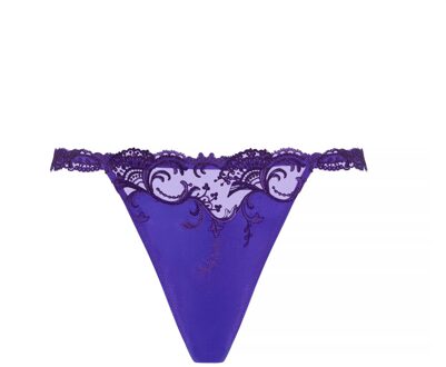 Lingerie Splendeur Soie String Sexy Oceaan Blauw ACC0580 - 40