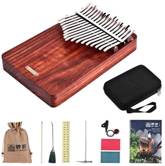 Lingting 17-Key Kalimba Draagbare Duim Piano Kalimba Mbira Sanza Padauk Matetial Met Opbergtas Stickers Tuning Hamer ! type A