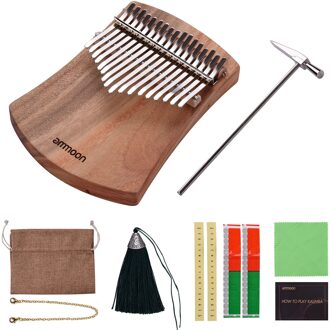 Lingting 17-Key Kalimba Draagbare Duim Piano Kalimba Mbira Sanza Padauk Matetial Met Opbergtas Stickers Tuning Hamer ! type B