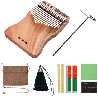 Lingting 17-Key Kalimba Draagbare Duim Piano Kalimba Mbira Sanza Padauk Matetial Met Opbergtas Stickers Tuning Hamer ! type C