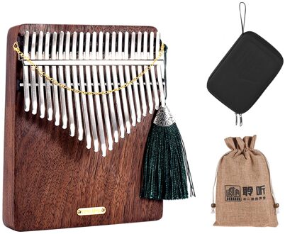 Lingting Houten Duim Piano Kalimba Mbira Sanza F Tonaliteit Met Opbergtas Draagtas Muziek Boek Stickers K21W 21-sleutel Kalimba