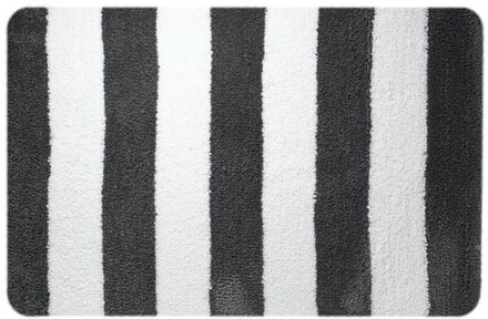 Linje Badmat Polyester 60x90 cm Grijs