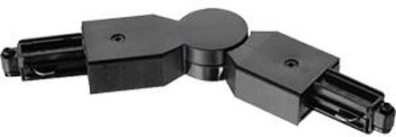 Link - draaibare connector voor verlichting rails - zwart