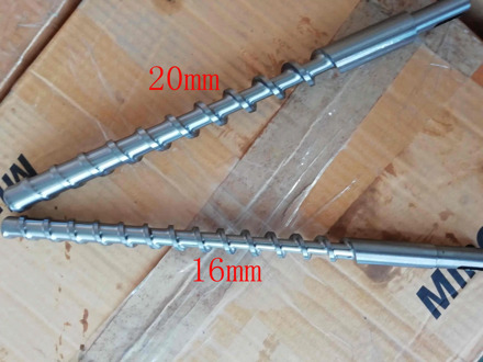 Link for Extruder Parts 16mm Screw Only 305mm Length Flat Head